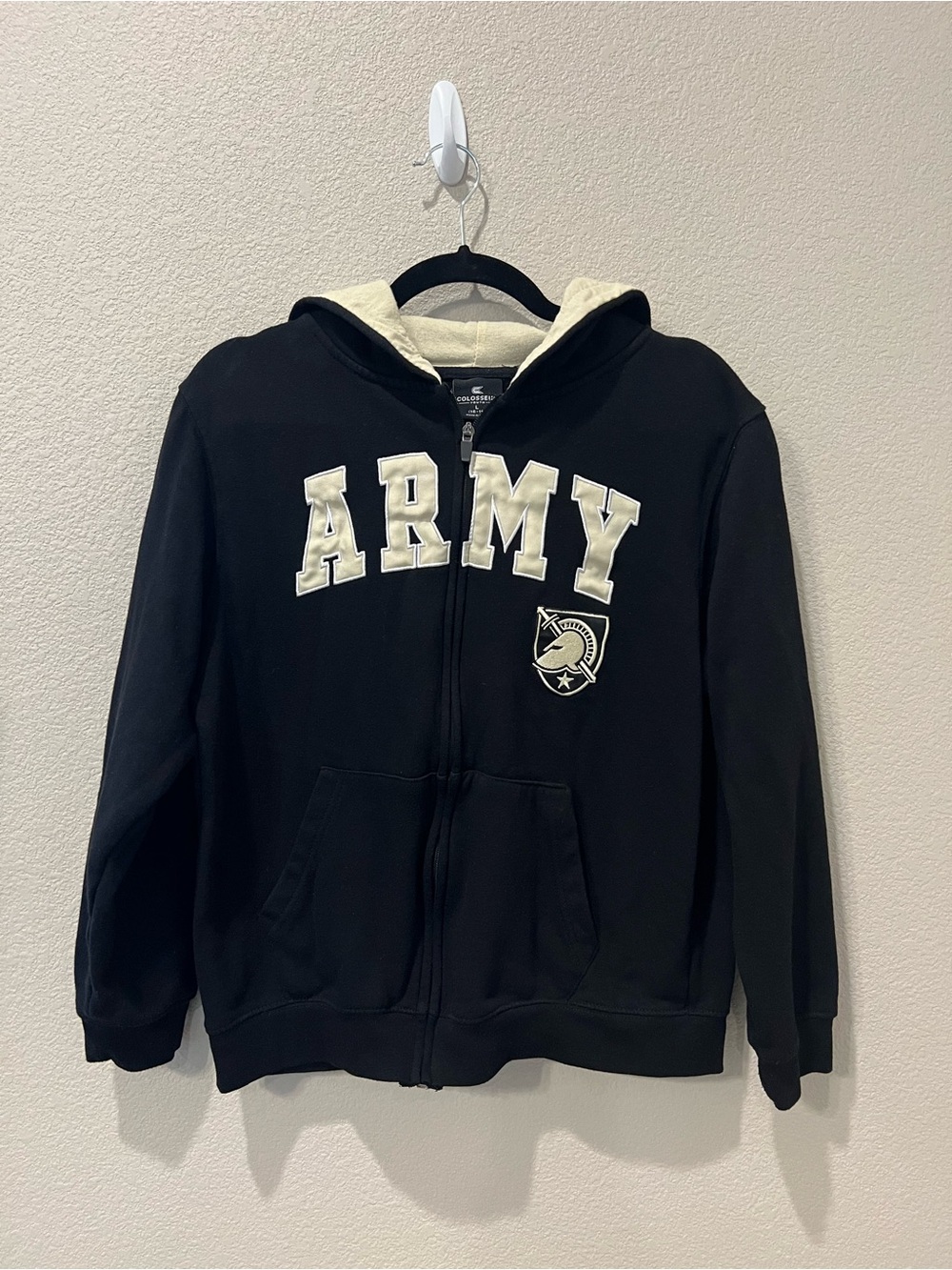 Boy’s Black US Army Zip-Up Hoodie